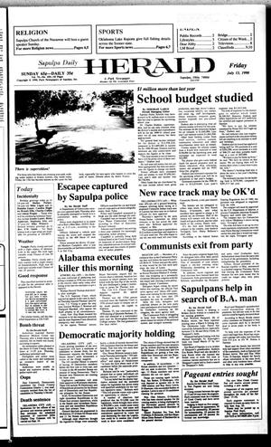 Sapulpa Daily Herald (Sapulpa, Okla.), Vol. 76, No. 259, Ed. 1 Friday, July 13, 1990