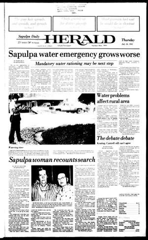 Sapulpa Daily Herald (Sapulpa, Okla.), Vol. 70, No. 271, Ed. 1 Thursday, July 26, 1984