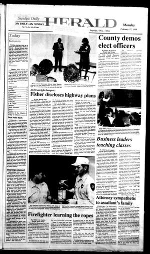 Sapulpa Daily Herald (Sapulpa, Okla.), Vol. 75, No. 142, Ed. 1 Monday, February 27, 1989