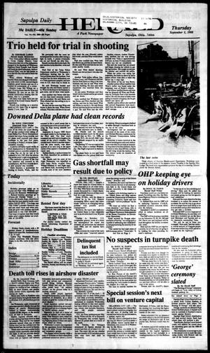 Primary view of object titled 'Sapulpa Daily Herald (Sapulpa, Okla.), Vol. 74, No. 303, Ed. 1 Thursday, September 1, 1988'.