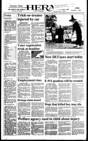 Sapulpa Daily Herald (Sapulpa, Okla.), Vol. 75, No. 42, Ed. 1 Tuesday, November 1, 1988