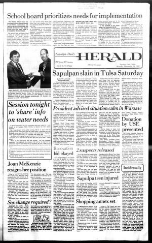 Primary view of Sapulpa Daily Herald (Sapulpa, Okla.), Vol. 68, No. 79, Ed. 1 Monday, December 14, 1981