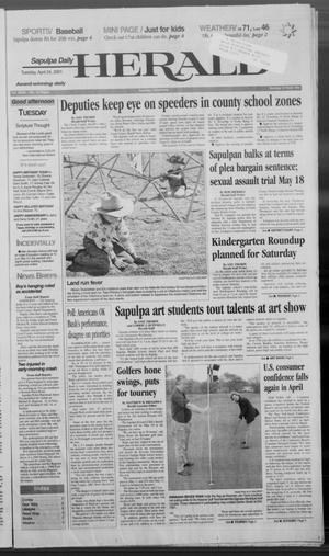 Sapulpa Daily Herald (Sapulpa, Okla.), Vol. 86, No. 190, Ed. 1 Tuesday, April 24, 2001