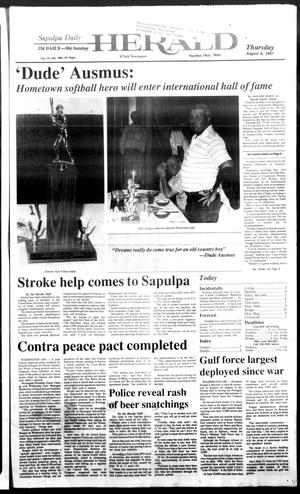 Sapulpa Daily Herald (Sapulpa, Okla.), Vol. 73, No. 280, Ed. 1 Thursday, August 6, 1987