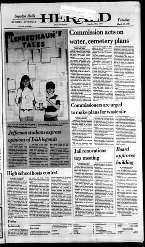 Sapulpa Daily Herald (Sapulpa, Okla.), Vol. 73, No. 158, Ed. 1 Tuesday, March 17, 1987