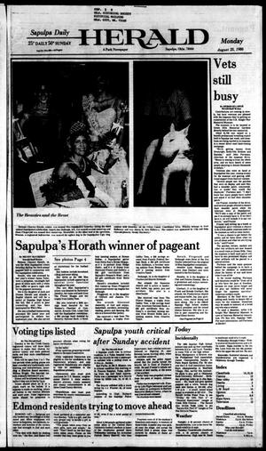 Sapulpa Daily Herald (Sapulpa, Okla.), Vol. 72, No. 295, Ed. 1 Monday, August 25, 1986