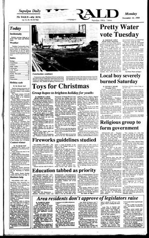Sapulpa Daily Herald (Sapulpa, Okla.), Vol. 75, No. 53, Ed. 1 Monday, November 14, 1988