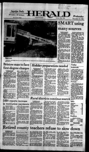 Sapulpa Daily Herald (Sapulpa, Okla.), Vol. 73, No. 58, Ed. 1 Wednesday, November 19, 1986