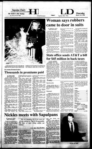 Sapulpa Daily Herald (Sapulpa, Okla.), Vol. 74, No. 153, Ed. 1 Thursday, March 10, 1988