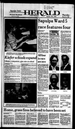 Sapulpa Daily Herald (Sapulpa, Okla.), Vol. 72, No. 148, Ed. 1 Thursday, March 6, 1986