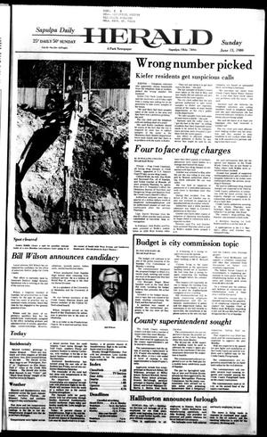 Sapulpa Daily Herald (Sapulpa, Okla.), Vol. 72, No. 234, Ed. 1 Sunday, June 15, 1986