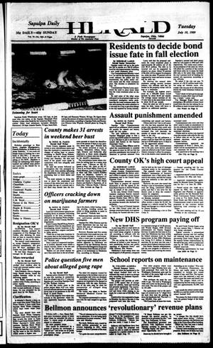 Sapulpa Daily Herald (Sapulpa, Okla.), Vol. 75, No. 263, Ed. 1 Tuesday, July 18, 1989