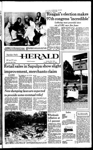 Sapulpa Daily Herald (Sapulpa, Okla.), Vol. 67, No. 286, Ed. 1 Friday, August 14, 1981