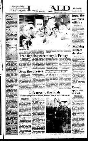 Sapulpa Daily Herald (Sapulpa, Okla.), Vol. 75, No. 62, Ed. 1 Thursday, November 24, 1988