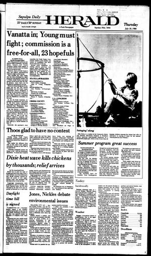 Sapulpa Daily Herald (Sapulpa, Okla.), Vol. 72, No. 256, Ed. 1 Thursday, July 10, 1986
