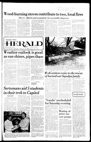 Sapulpa Daily Herald (Sapulpa, Okla.), Vol. 67, No. 129, Ed. 1 Thursday, February 12, 1981