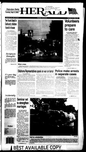 Sapulpa Daily Herald (Sapulpa, Okla.), Vol. 88, No. 308, Ed. 1 Tuesday, September 9, 2003
