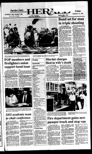 Sapulpa Daily Herald (Sapulpa, Okla.), Vol. 76, No. 2, Ed. 1 Friday, September 15, 1989