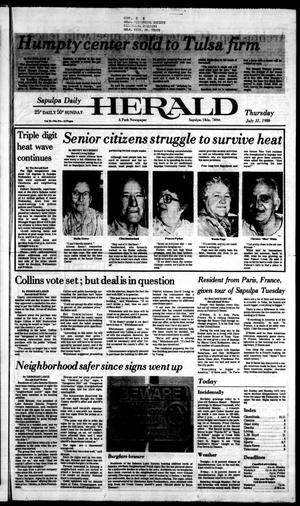 Sapulpa Daily Herald (Sapulpa, Okla.), Vol. 72, No. 274, Ed. 1 Thursday, July 31, 1986