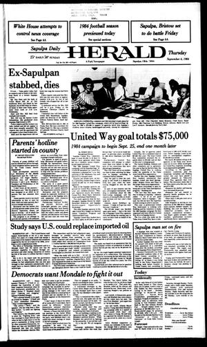 Sapulpa Daily Herald (Sapulpa, Okla.), Vol. 70, No. 307, Ed. 1 Thursday, September 6, 1984