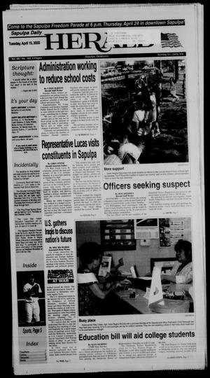 Sapulpa Daily Herald (Sapulpa, Okla.), Vol. 88, No. 160, Ed. 1 Tuesday, April 15, 2003