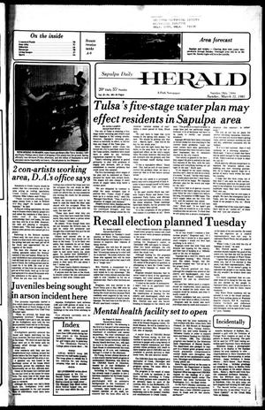 Sapulpa Daily Herald (Sapulpa, Okla.), Vol. 67, No. 161, Ed. 1 Sunday, March 22, 1981