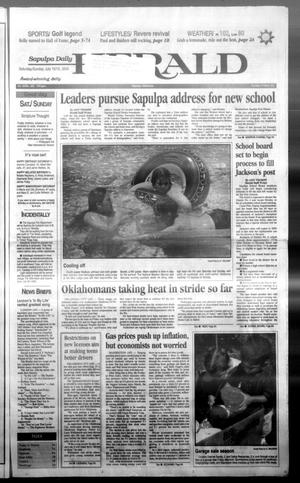 Primary view of object titled 'Sapulpa Daily Herald (Sapulpa, Okla.), Vol. 84, No. 265, Ed. 1 Saturday, July 15, 2000'.