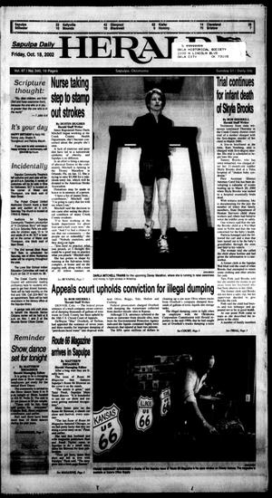 Sapulpa Daily Herald (Sapulpa, Okla.), Vol. 87, No. 340, Ed. 1 Friday, October 18, 2002