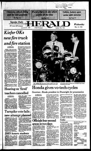 Sapulpa Daily Herald (Sapulpa, Okla.), Vol. 70, No. 210, Ed. 1 Wednesday, May 16, 1984