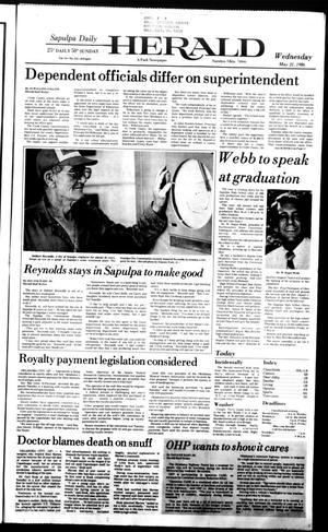 Sapulpa Daily Herald (Sapulpa, Okla.), Vol. 72, No. 213, Ed. 1 Wednesday, May 21, 1986