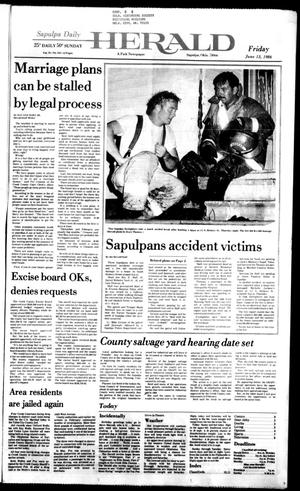 Sapulpa Daily Herald (Sapulpa, Okla.), Vol. 72, No. 233, Ed. 1 Friday, June 13, 1986