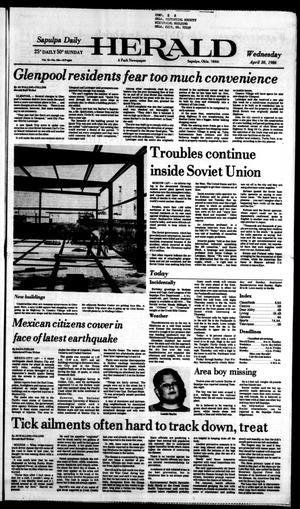 Sapulpa Daily Herald (Sapulpa, Okla.), Vol. 72, No. 195, Ed. 1 Wednesday, April 30, 1986