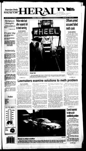 Sapulpa Daily Herald (Sapulpa, Okla.), Vol. 89, No. 2, Ed. 1 Monday, September 15, 2003