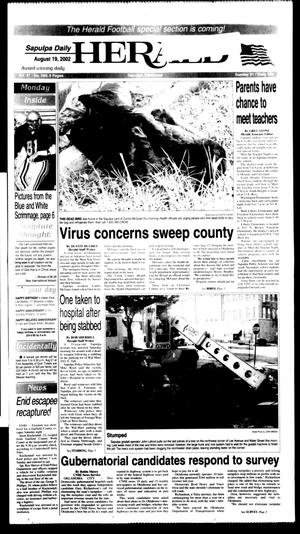 Sapulpa Daily Herald (Sapulpa, Okla.), Vol. 87, No. 289, Ed. 1 Monday, August 19, 2002