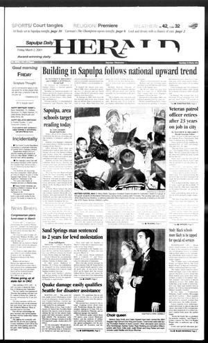 Sapulpa Daily Herald (Sapulpa, Okla.), Vol. 85, No. 145, Ed. 1 Friday, March 2, 2001