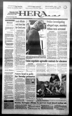 Sapulpa Daily Herald (Sapulpa, Okla.), Vol. 84, No. 288, Ed. 1 Monday, August 21, 2000