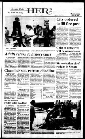 Sapulpa Daily Herald (Sapulpa, Okla.), Vol. 74, No. 182, Ed. 1 Wednesday, April 13, 1988