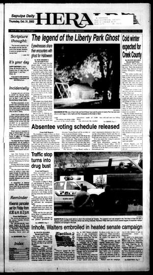 Primary view of object titled 'Sapulpa Daily Herald (Sapulpa, Okla.), Vol. 87, No. 351, Ed. 1 Thursday, October 31, 2002'.