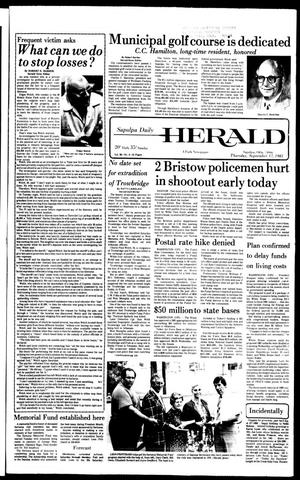 Sapulpa Daily Herald (Sapulpa, Okla.), Vol. 68, No. 4, Ed. 1 Thursday, September 17, 1981