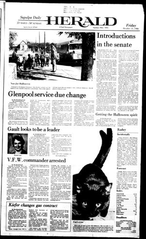 Sapulpa Daily Herald (Sapulpa, Okla.), Vol. 73, No. 42, Ed. 1 Friday, October 31, 1986