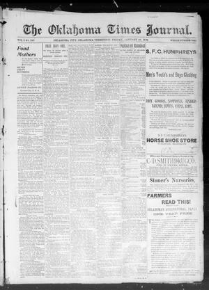 Primary view of object titled 'The Okahoma Times Journal. (Oklahoma City, Okla. Terr.), Vol. 5, No. 191, Ed. 1 Friday, January 26, 1894'.
