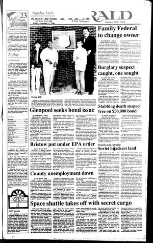 Primary view of object titled 'Sapulpa Daily Herald (Sapulpa, Okla.), Vol. 75, No. 69, Ed. 1 Friday, December 2, 1988'.