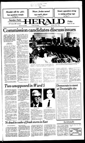 Sapulpa Daily Herald (Sapulpa, Okla.), Vol. 70, No. 170, Ed. 1 Friday, March 30, 1984