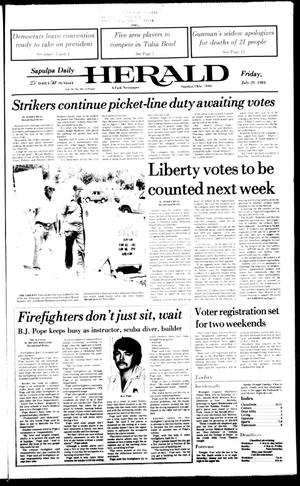 Sapulpa Daily Herald (Sapulpa, Okla.), Vol. 70, No. 266, Ed. 1 Friday, July 20, 1984