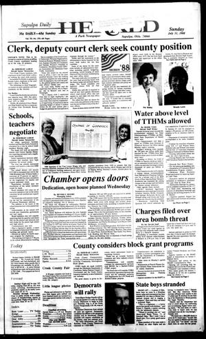 Sapulpa Daily Herald (Sapulpa, Okla.), Vol. 74, No. 275, Ed. 1 Sunday, July 31, 1988