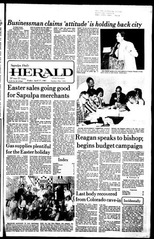 Sapulpa Daily Herald (Sapulpa, Okla.), Vol. 67, No. 184, Ed. 1 Friday, April 17, 1981