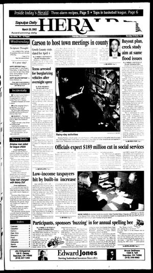 Sapulpa Daily Herald (Sapulpa, Okla.), Vol. 87, No. 161, Ed. 1 Wednesday, March 20, 2002