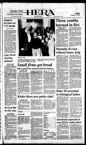 Sapulpa Daily Herald (Sapulpa, Okla.), Vol. 74, No. 122, Ed. 1 Wednesday, February 3, 1988