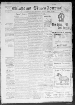 Okahoma Times Journal. (Oklahoma City, Okla. Terr.), Vol. 5, No. 253, Ed. 1 Tuesday, April 10, 1894