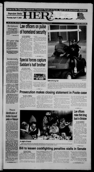 Sapulpa Daily Herald (Sapulpa, Okla.), Vol. 88, No. 160, Ed. 1 Thursday, April 17, 2003